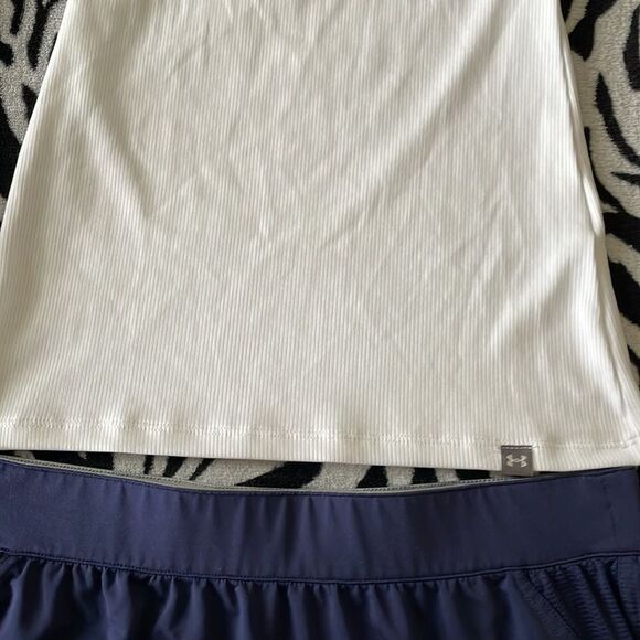 Bundle set of 4 women’s under armour pants, leggings, skirt tank top gym outfit - Picture 6 of 16